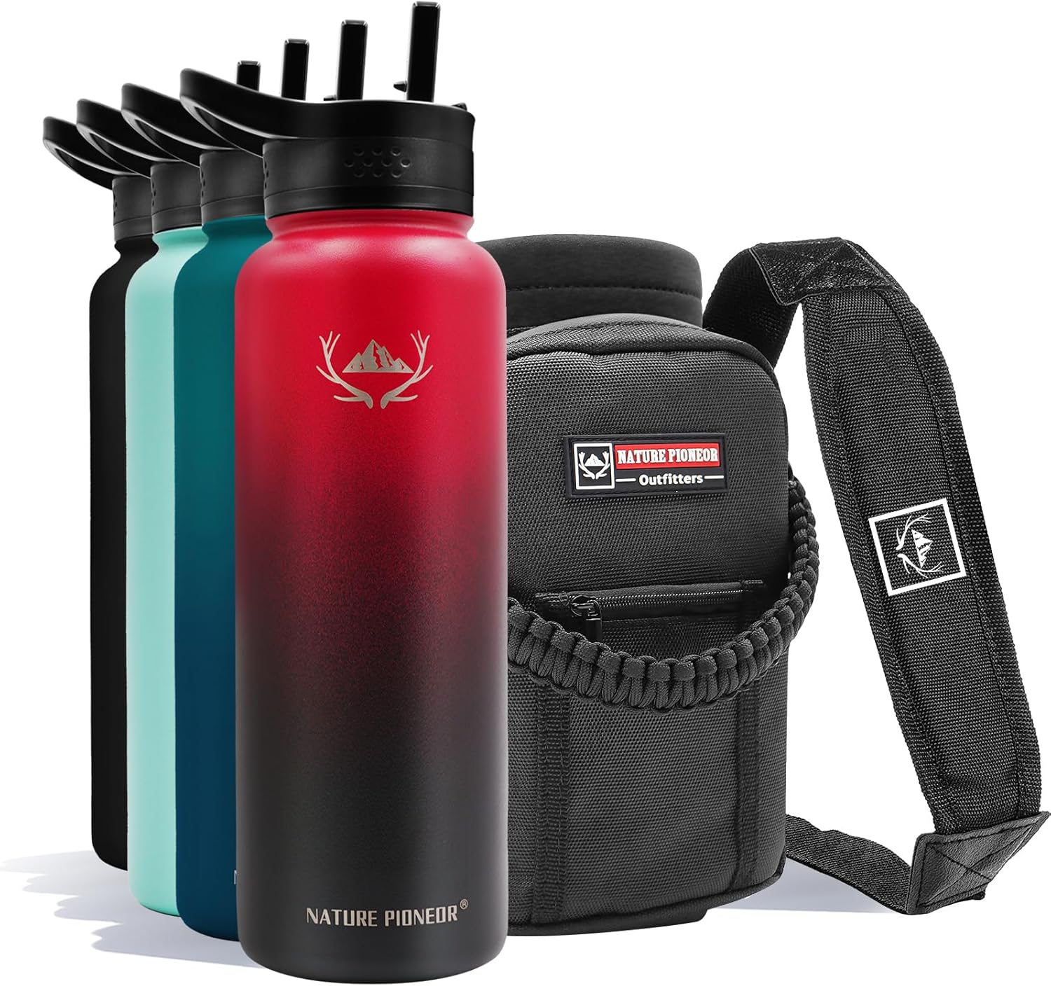 NATURE PIONEOR Insulated Water Bottles - 40oz Stainless Steel