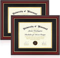 11x14 Diploma Frame with 8.5x11 Opening Black Mat - 2 Pack