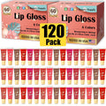 AZEN 120 Pack Lip Gloss Set - Moisturizing High Shine Lip Oil
