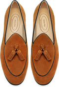 Journey West Mens Vintage Loafers - Classic Suede Penny Loafers