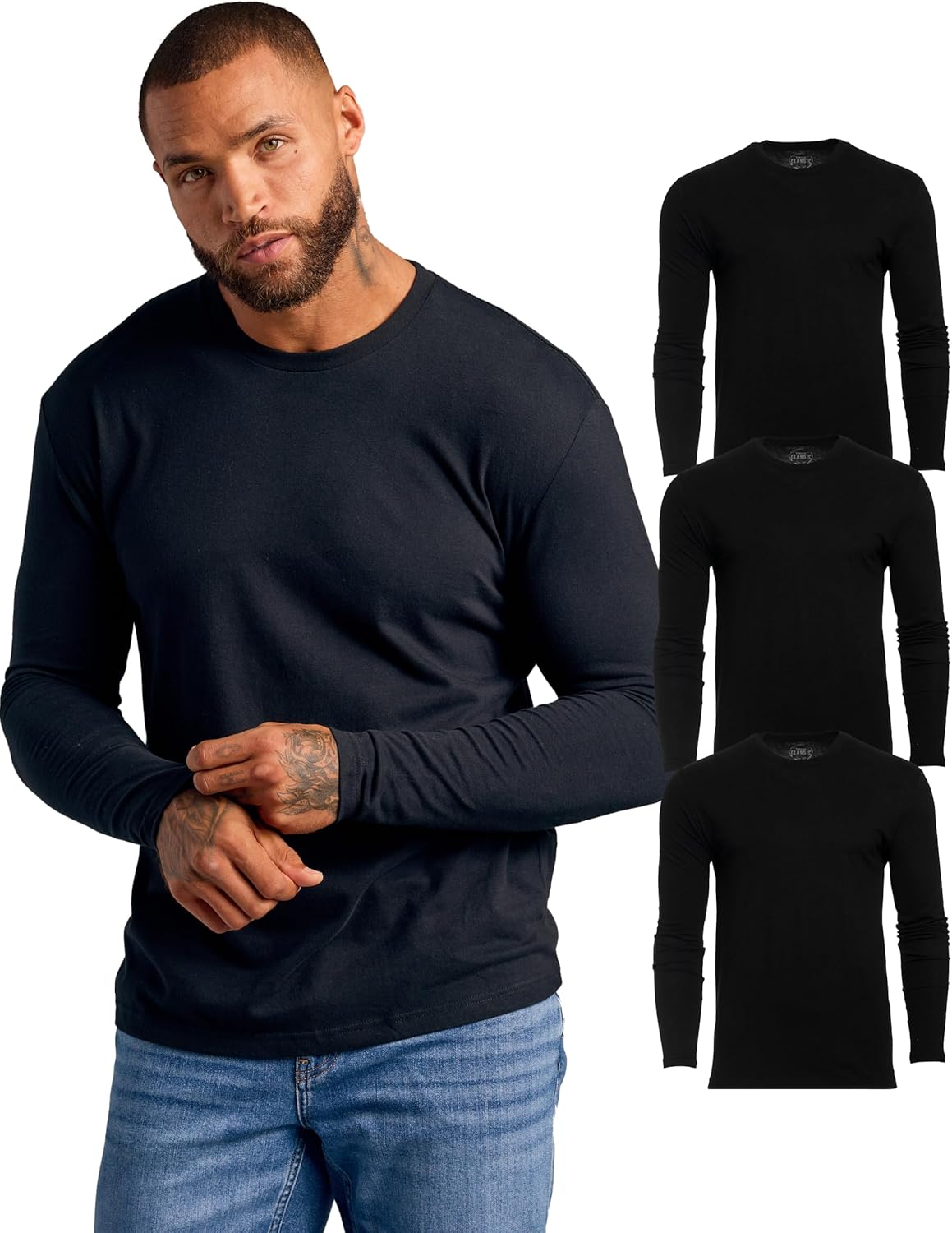 True Classic Long Sleeve Shirts for Men - Comfortable Fit
