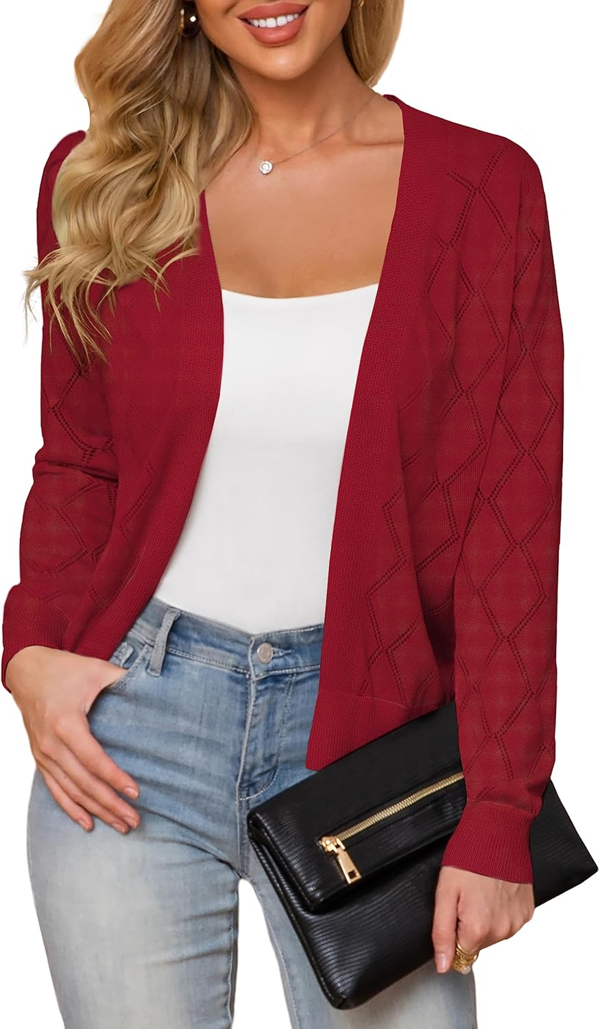 Lightweight Women's Cardigan Sweaters Open Front Long Sleeve