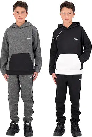 Hind Boys 4-Piece Hoodie and Sweatpant Set for Active Kids