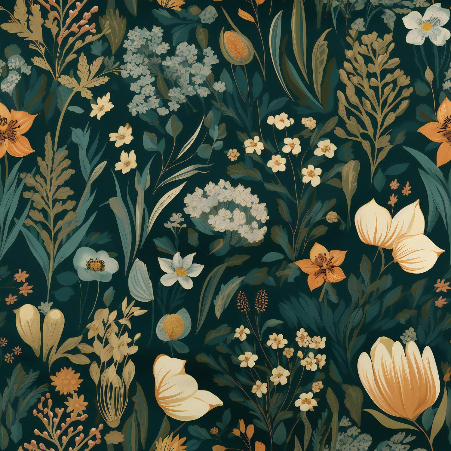 Orainege Vintage Floral Peel and Stick Wallpaper for Home Decor