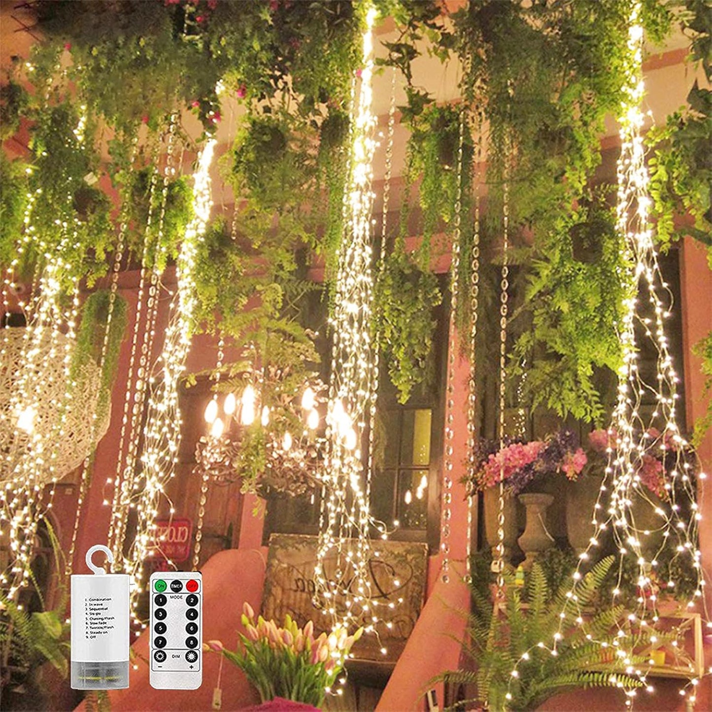 4 Pack 880 LED Battery Operated Firefly Bunch Lights for Decor