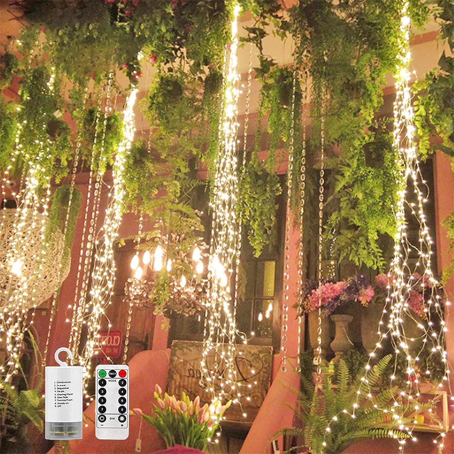 4 Pack 880 LED Battery Operated Firefly Bunch Lights for Decor