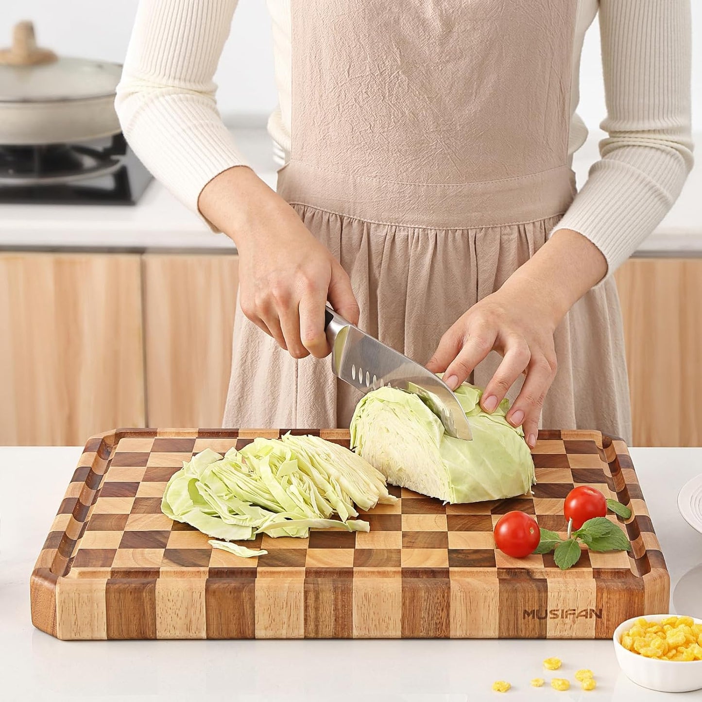 Acacia Wood Cutting Boards for Kitchen - Durable and Hygienic