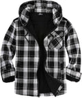 Men's Sherpa Lined Flannel Jacket by V VALANCH for Cozy Winter Wear