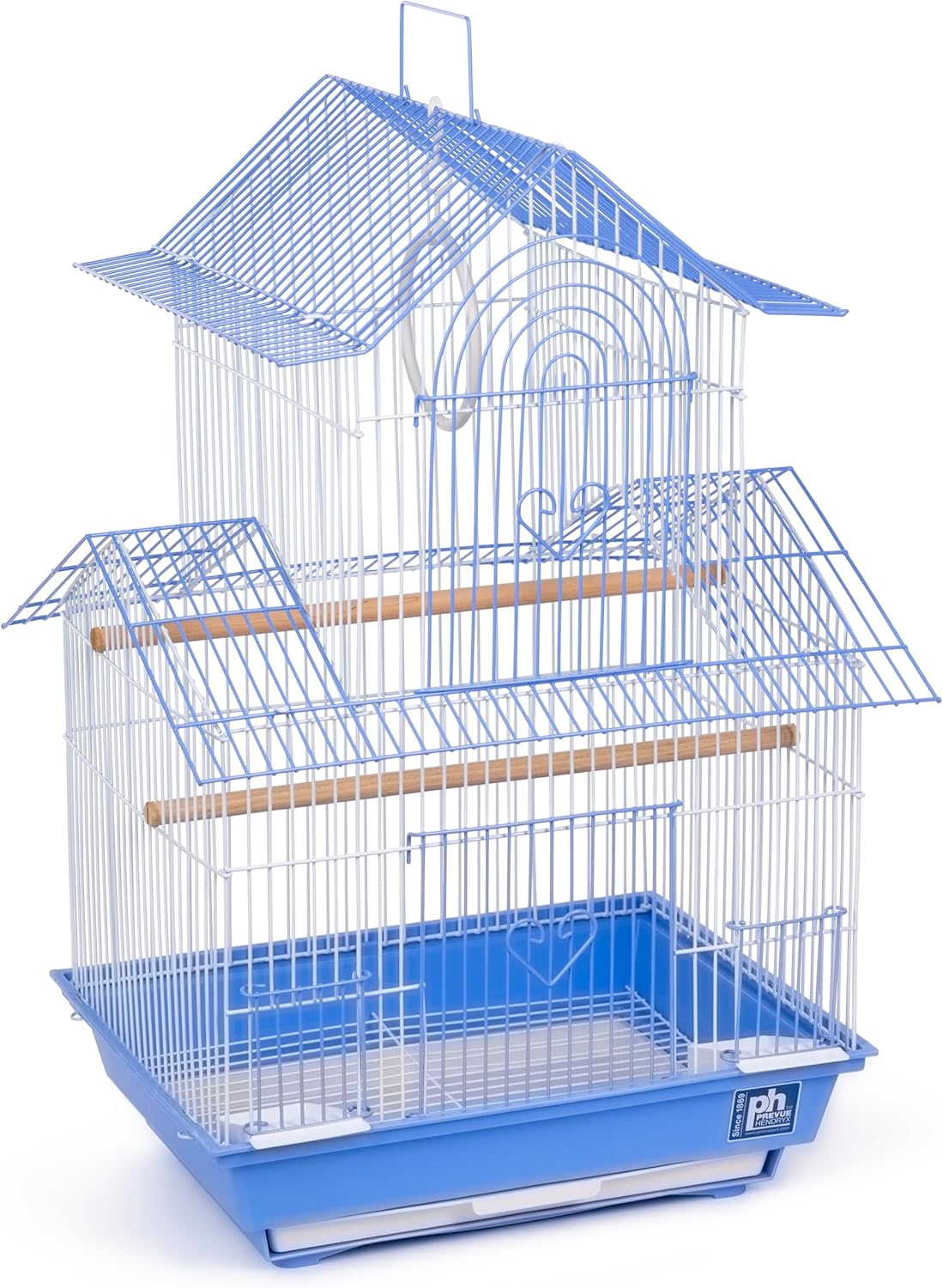 Prevue Hendryx Shanghai Parakeet Cage in Blue and White Design