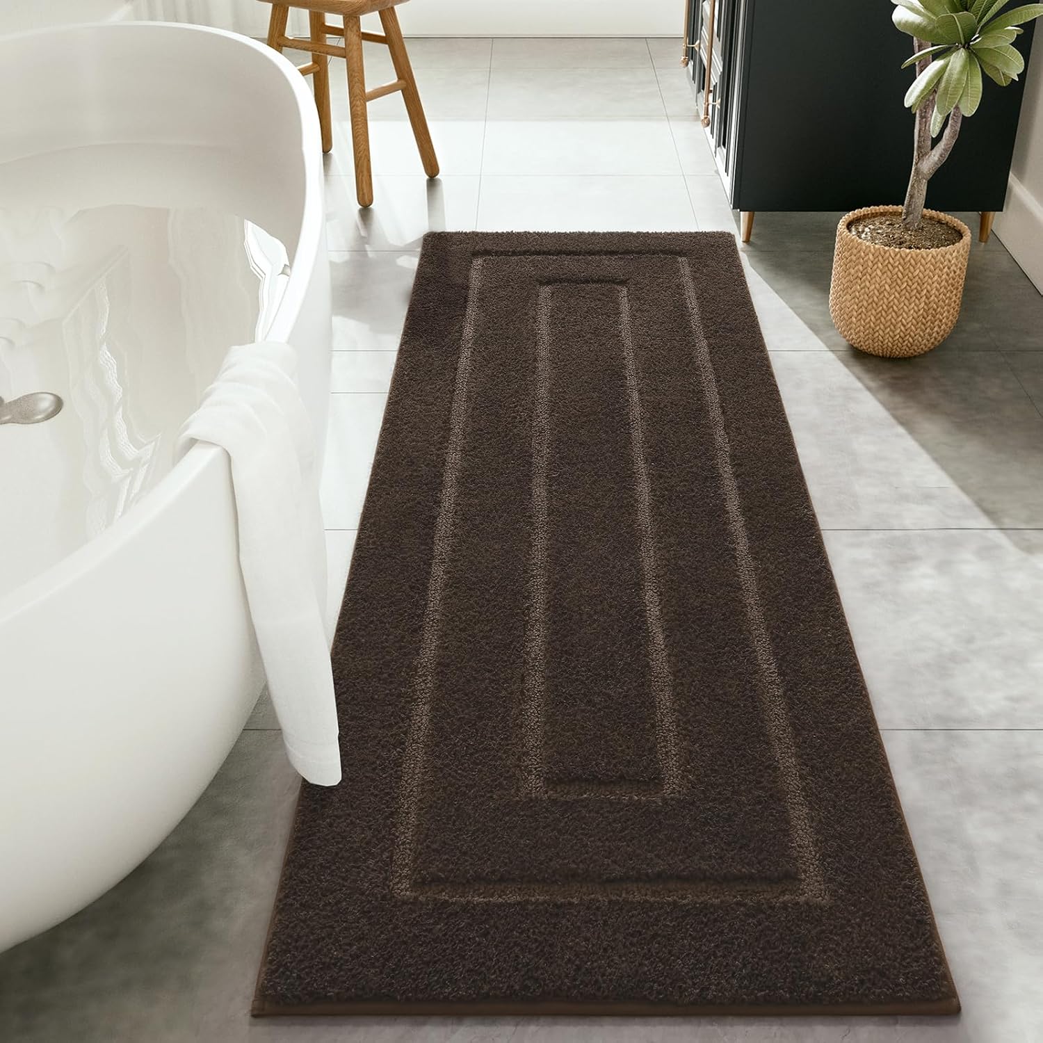 HOMORE Bathroom Runner Rug 24x60 Inch Soft Absorbent Non Slip