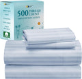 Queen Sheets Set 500 TC Cotton Sateen - Cooling Deep Pocket Fit