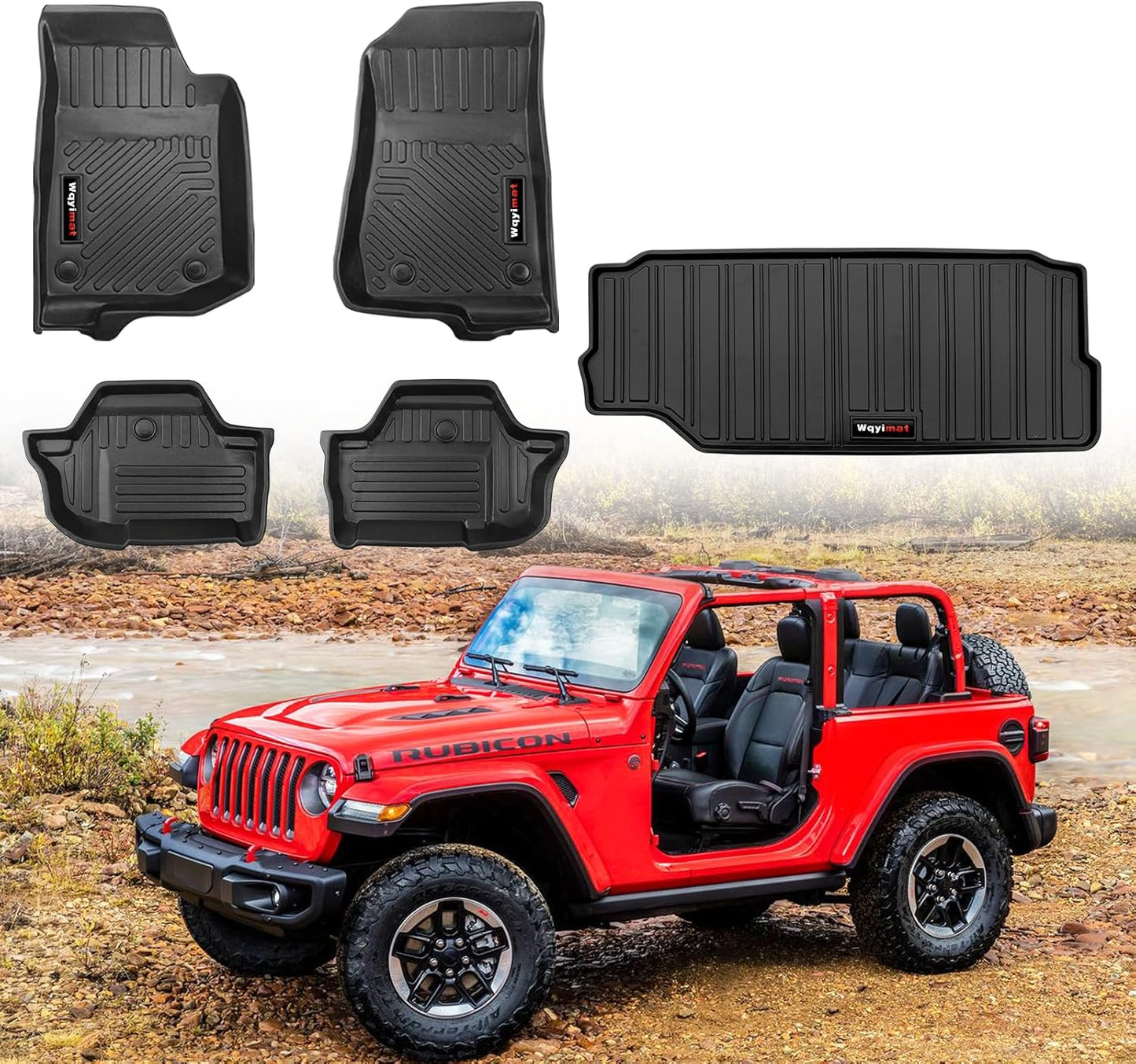 All Weather Floor Mats and Cargo Liner for Jeep Wrangler JL