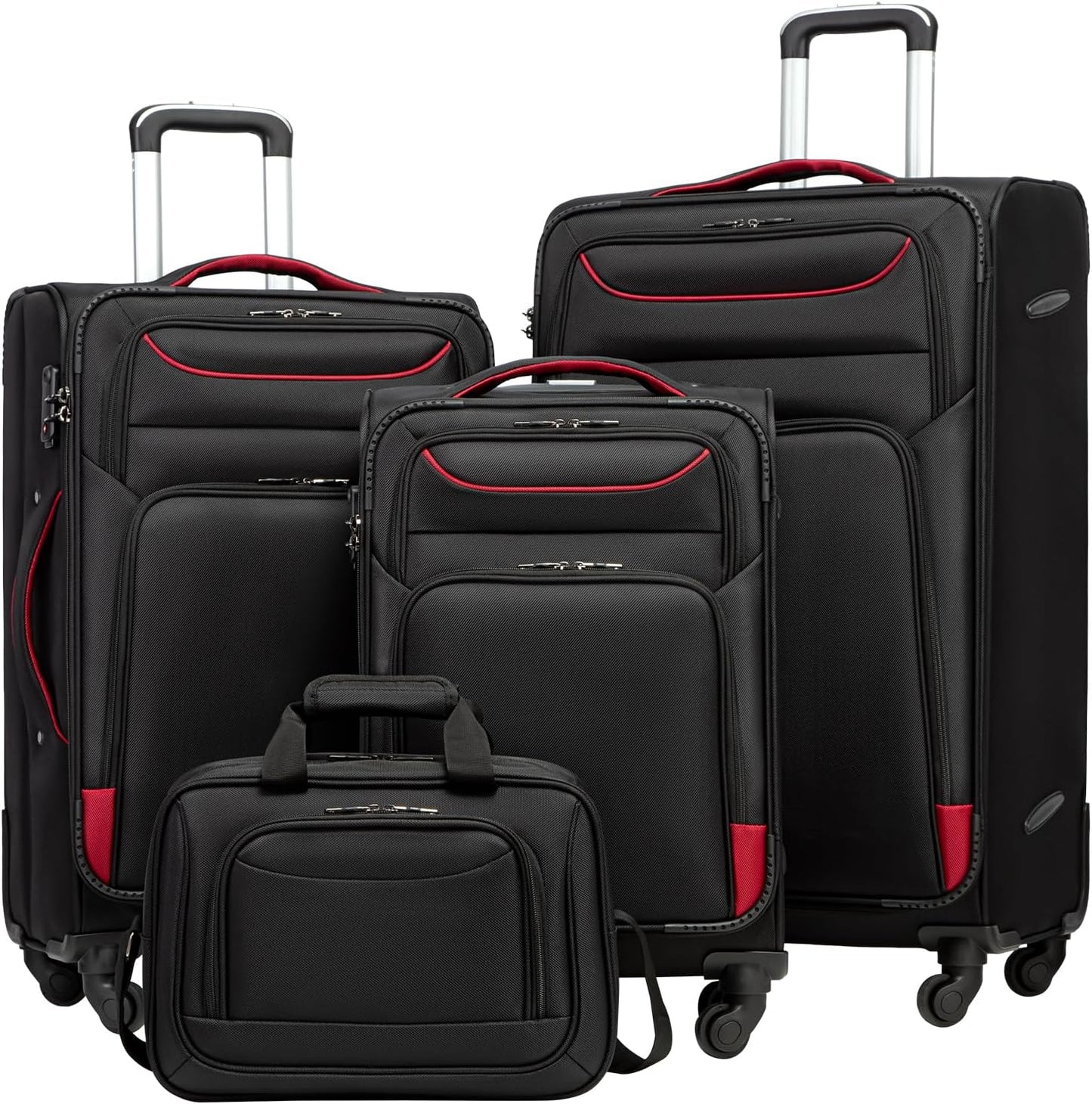 Coolife Luggage 4 Piece Set with TSA Lock and Spinner Wheels