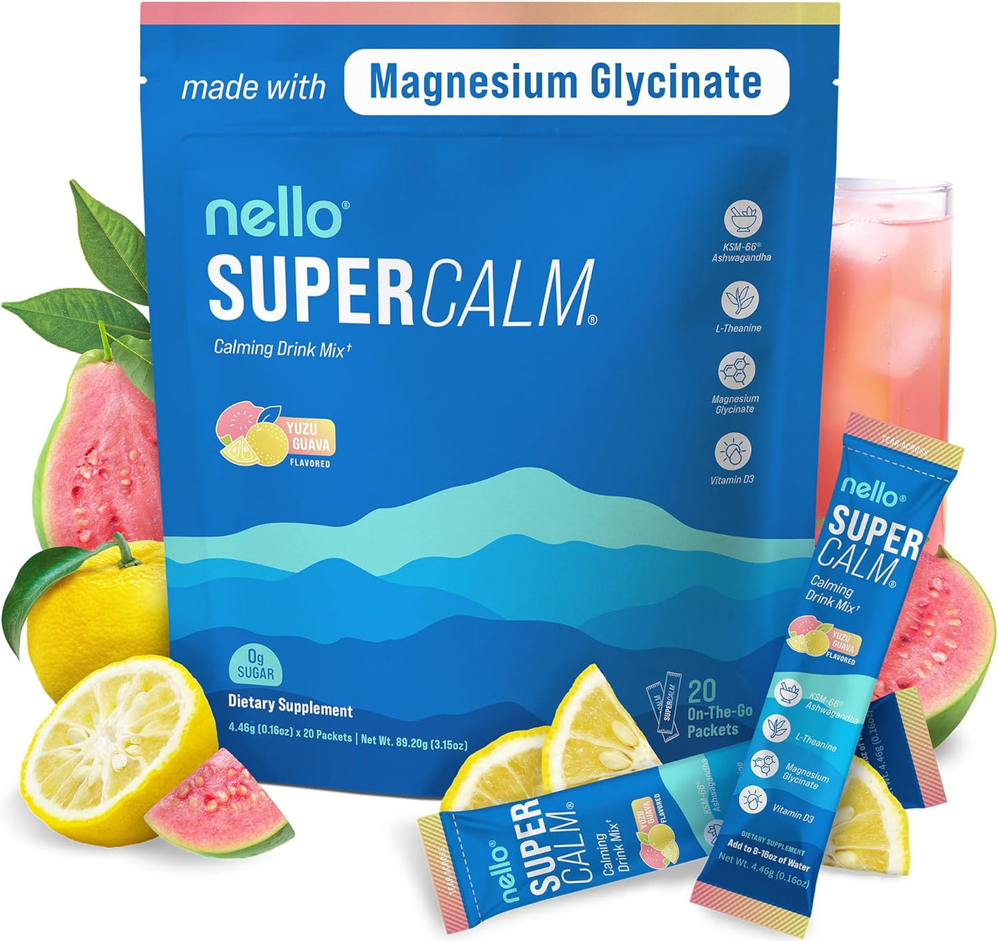 Supercalm Drink Mix with Ashwagandha for Focus and Relaxation