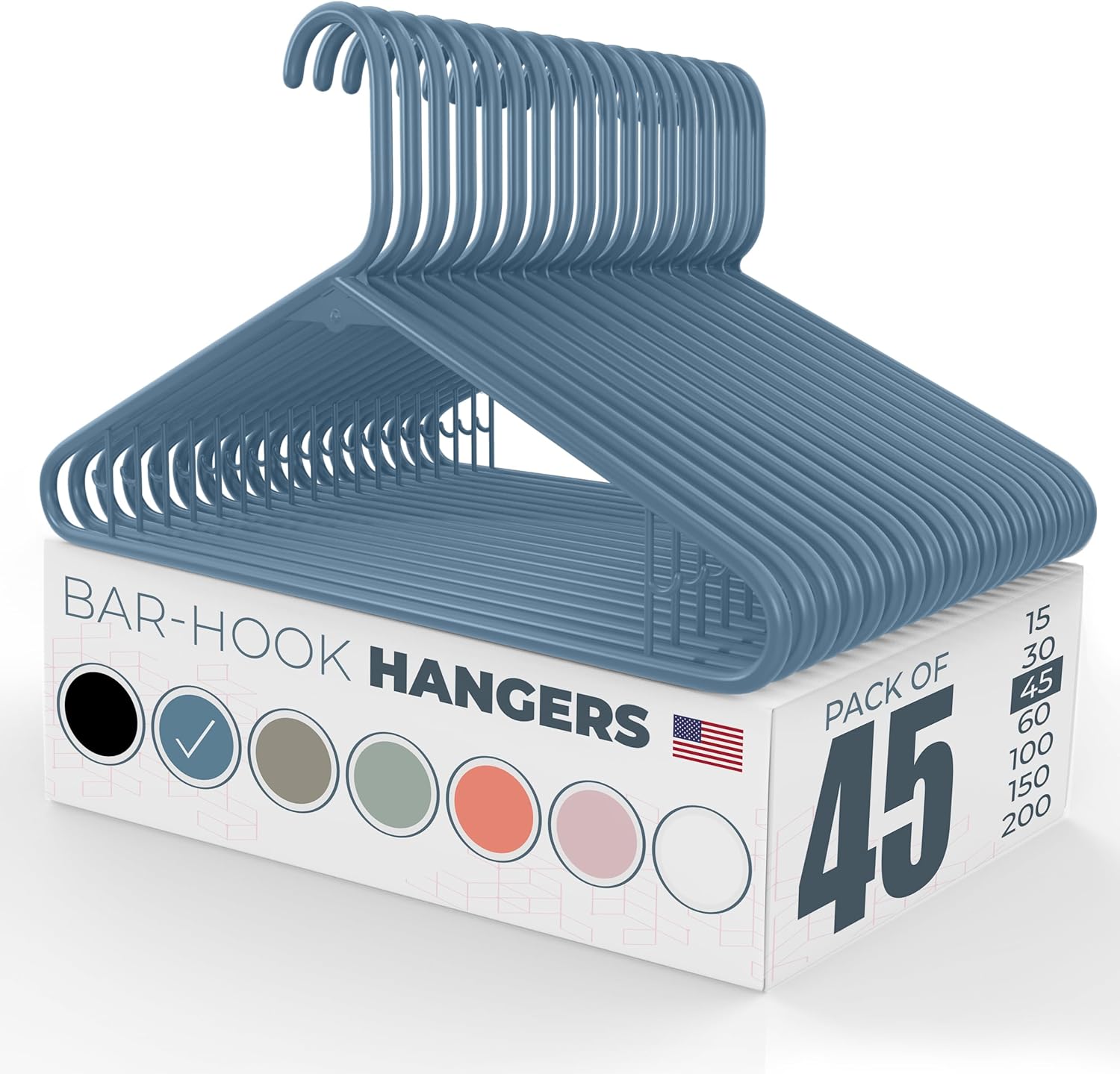Made in USA Strong Clothes Hangers Bulk for Heavy Clothing