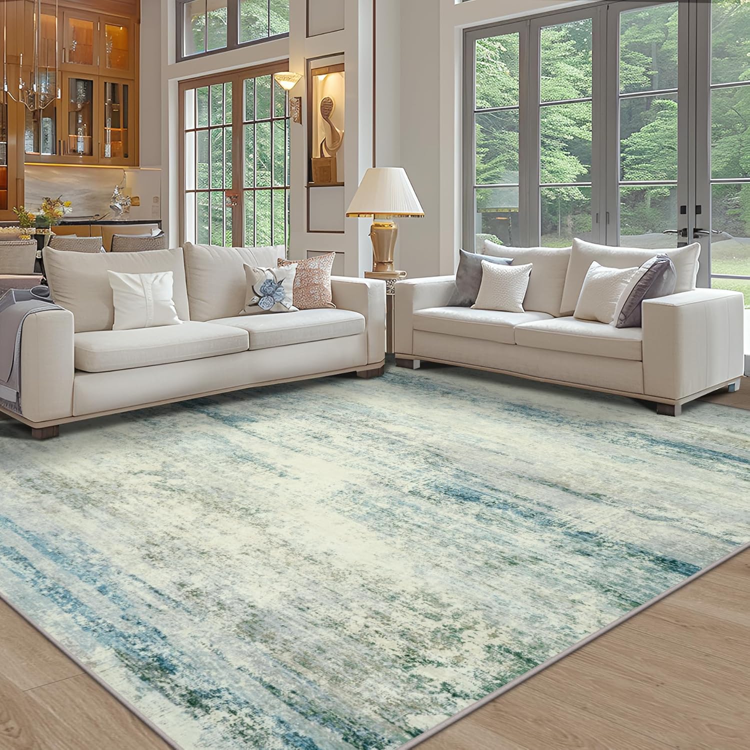 Area Rug 9x12 Washable Rugs for Living Room and Dining Room