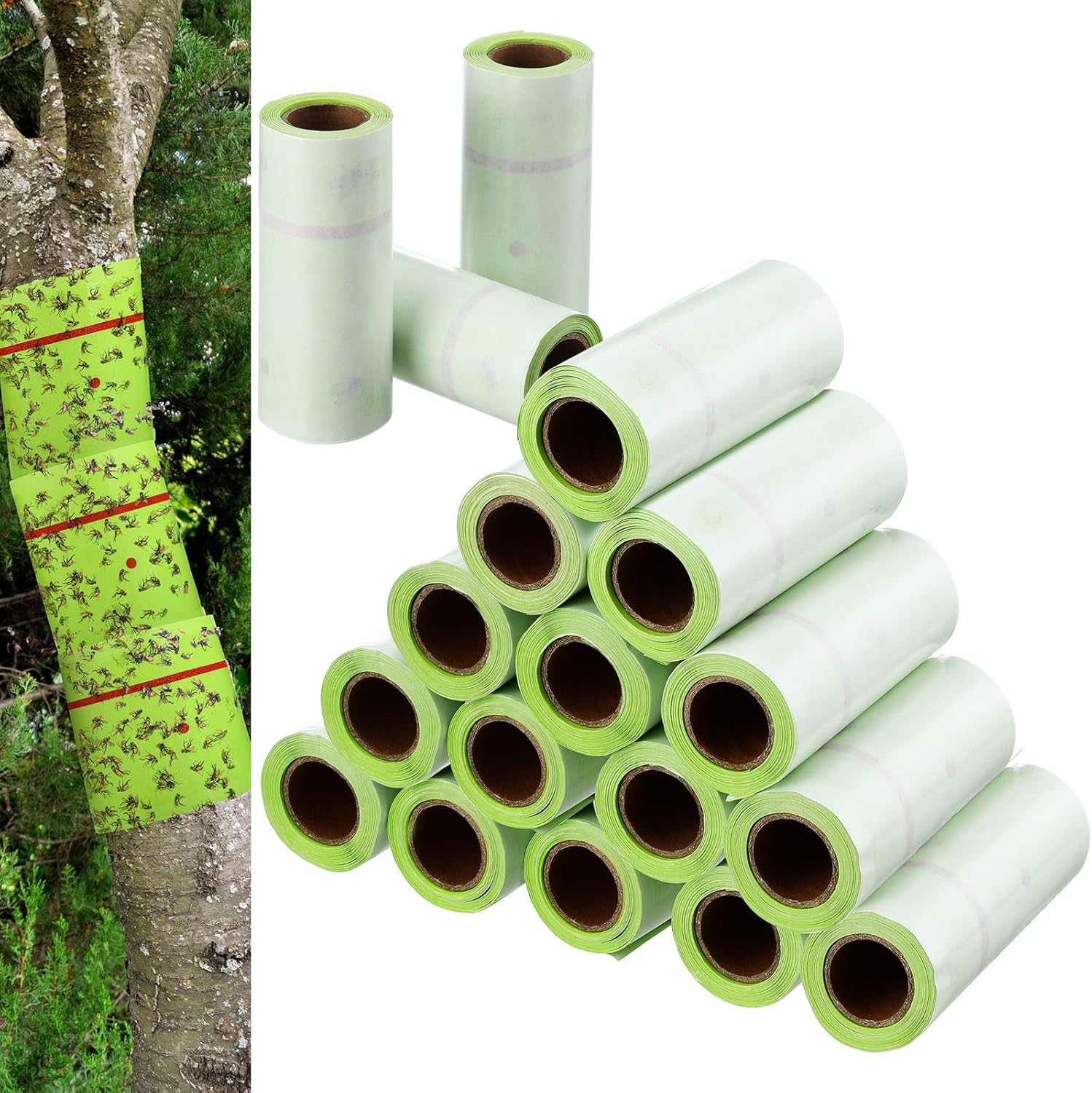 Qualirey 18 Rolls Spotted Lantern Fly Trap for Outdoor Use
