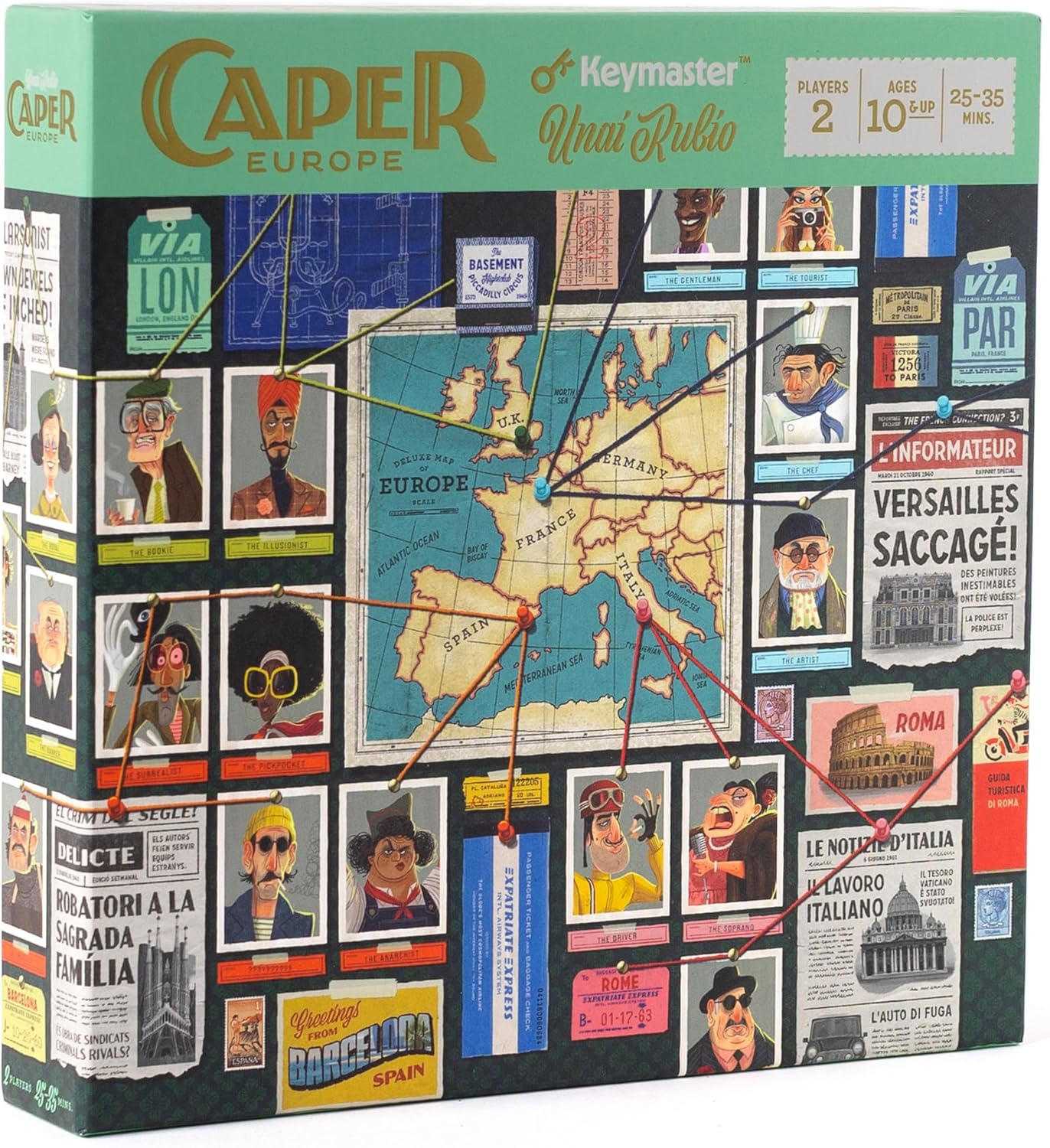 Caper Europe Strategic Two-Player Board Game for Family Fun