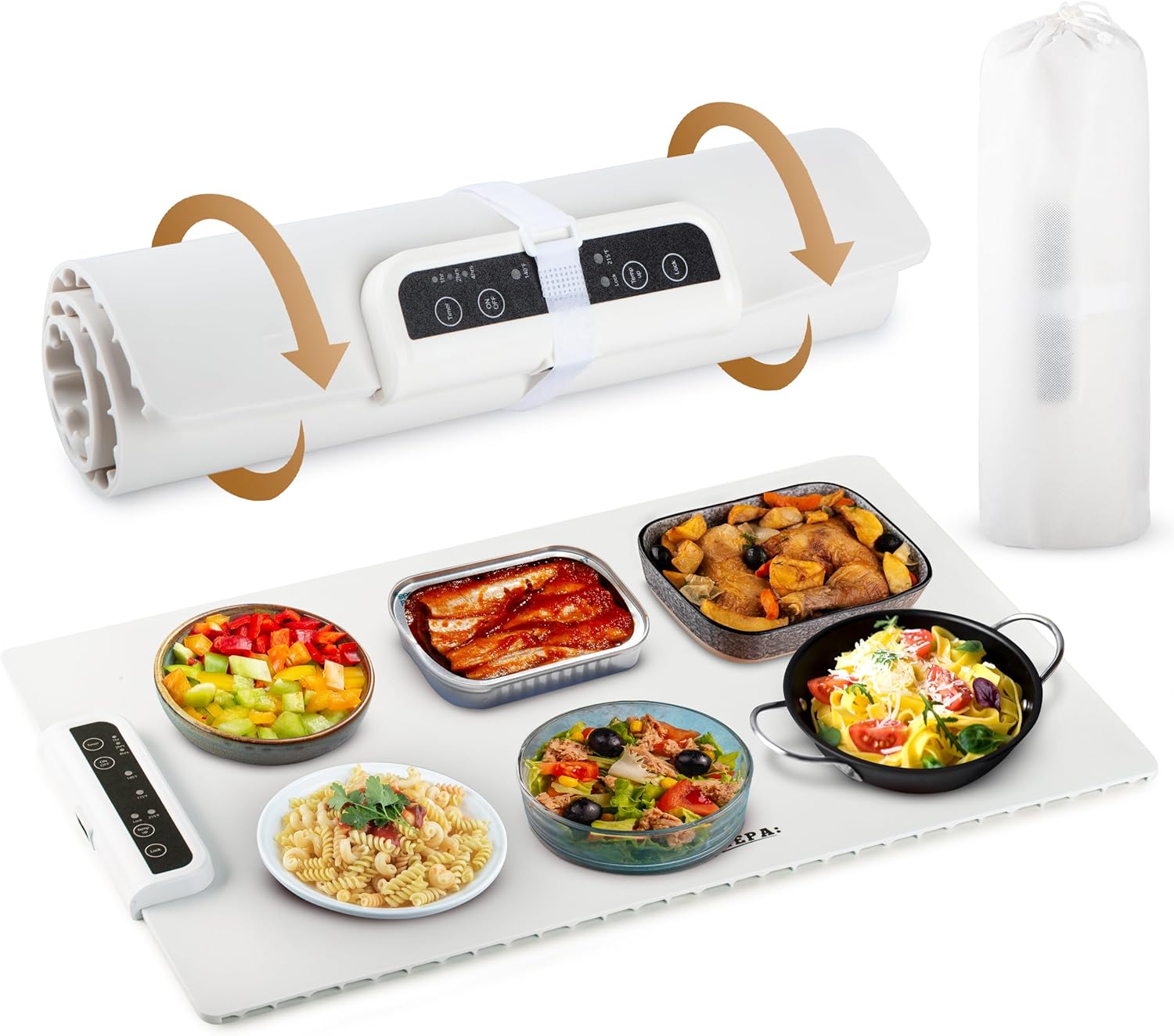 Extra Large Food Warming Mat with Auto Shut-Off and Child Lock