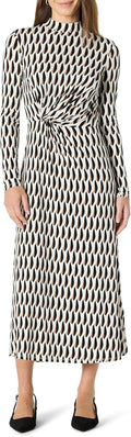 Fit and Flare Long-Sleeved Short Maxi Dress - Demi's Pick Shoes