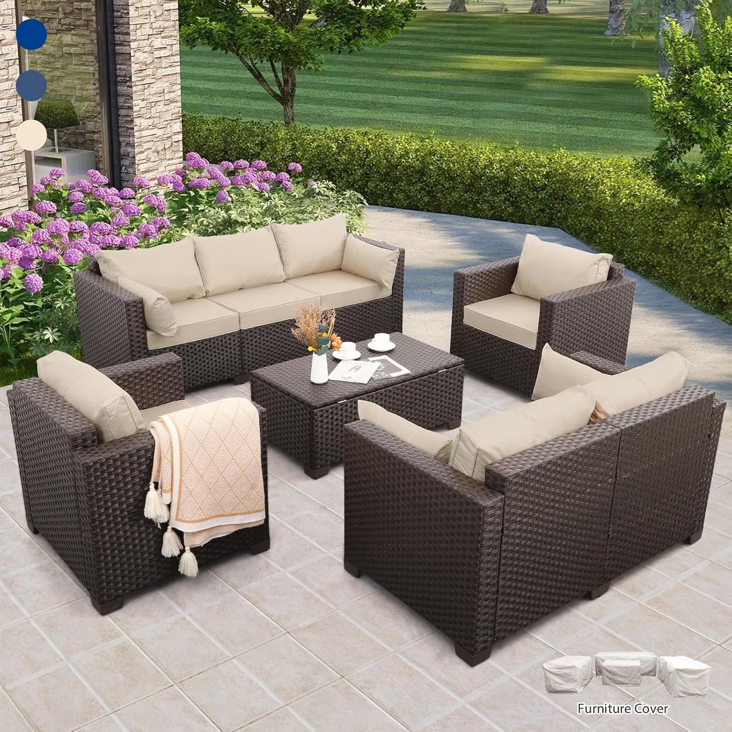 Rattaner 5-Piece Outdoor Furniture Set for Stylish Patios