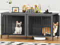 EasyCom 63 Dog Cage Furniture for 2 Pets with Divider XL