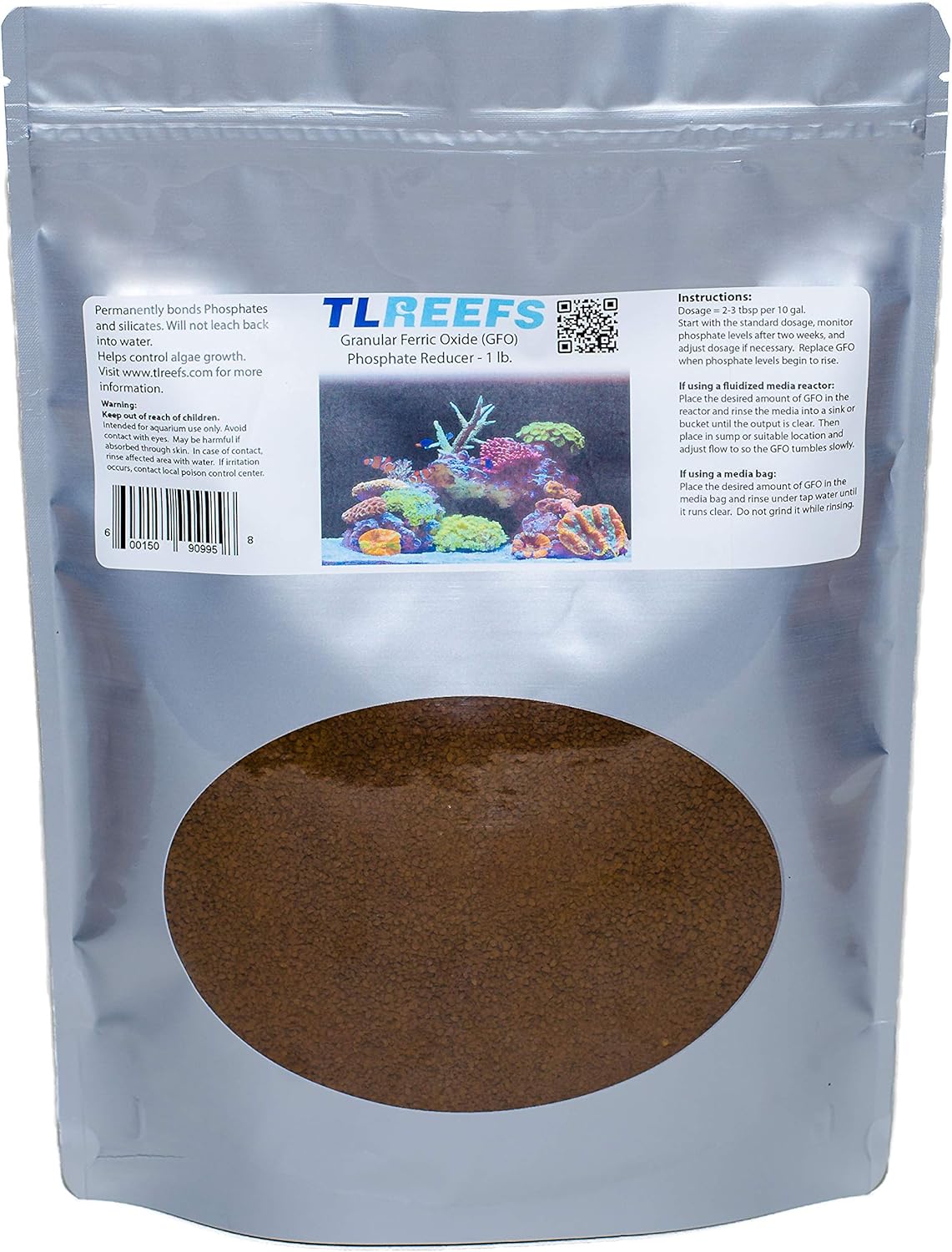 GFO Phosphate Remover for Saltwater Aquariums - 1lbs Granular