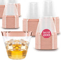 Prestee 200 Rose Gold Plastic Cups 9oz - Elegant Disposable Tumblers