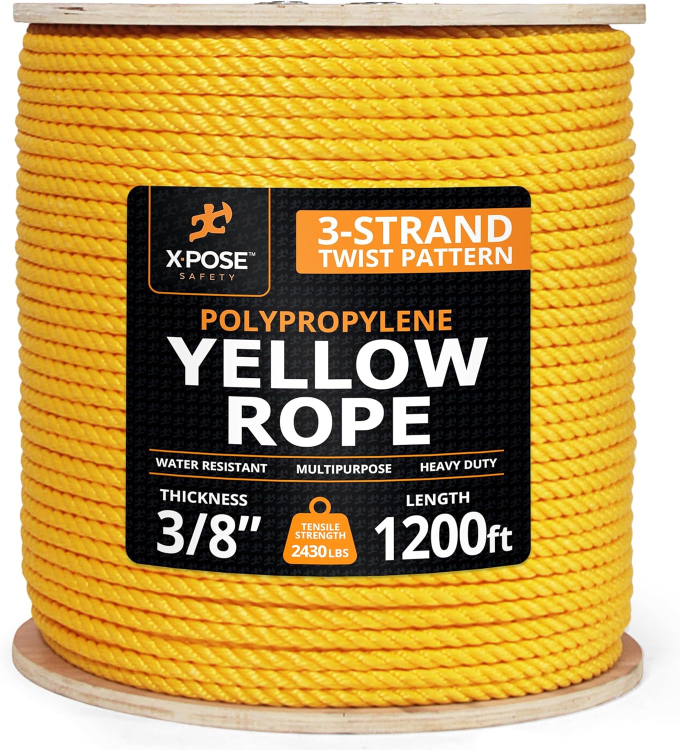 Durable Yellow Twisted Polypropylene Rope for Outdoor Use