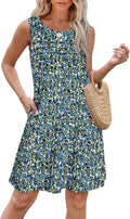 OFEEFAN Sleeveless Tank Dress: Pockets for Summer Style