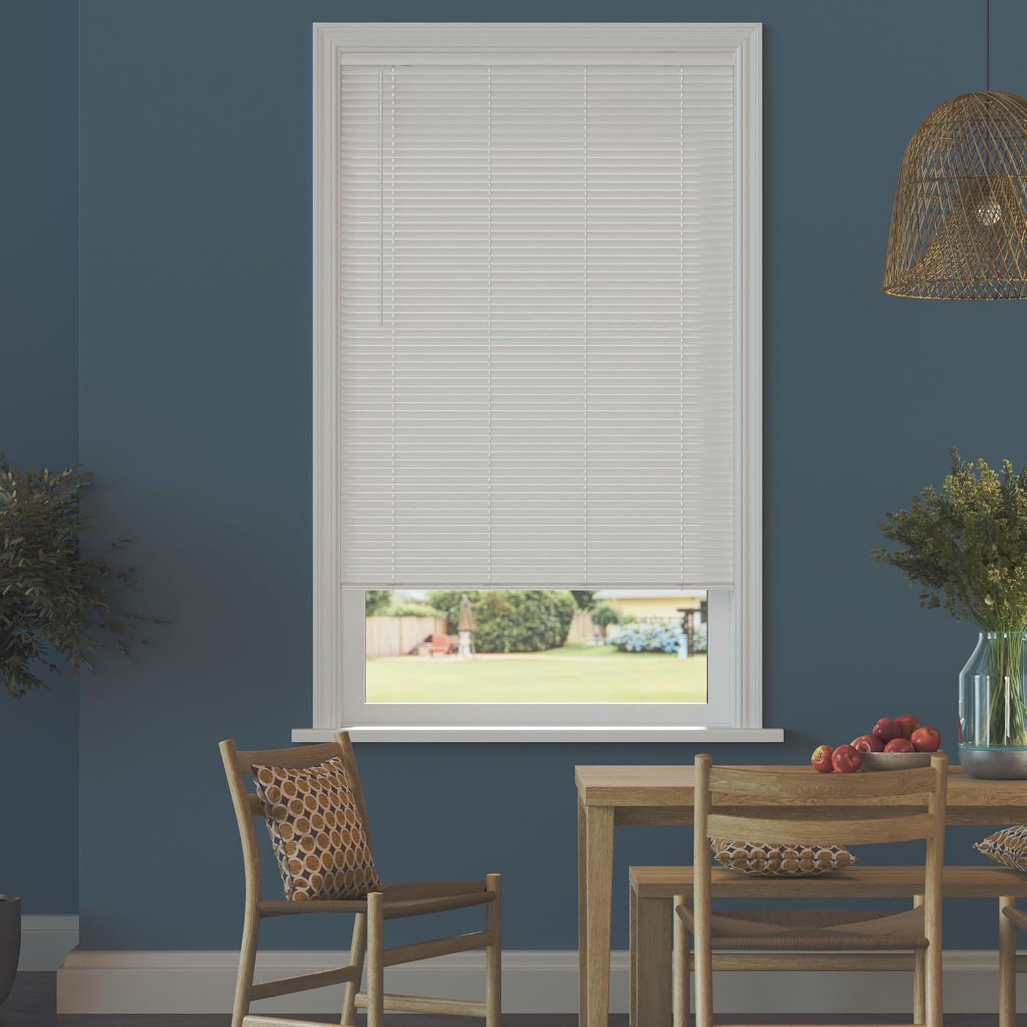 Cordless Room Darkening Mini Blinds for Indoor Windows - 21.5in W
