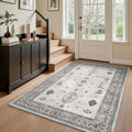 Vintage Area Rug 4x6 Grey - Soft, Non-Slip Living Room Rug