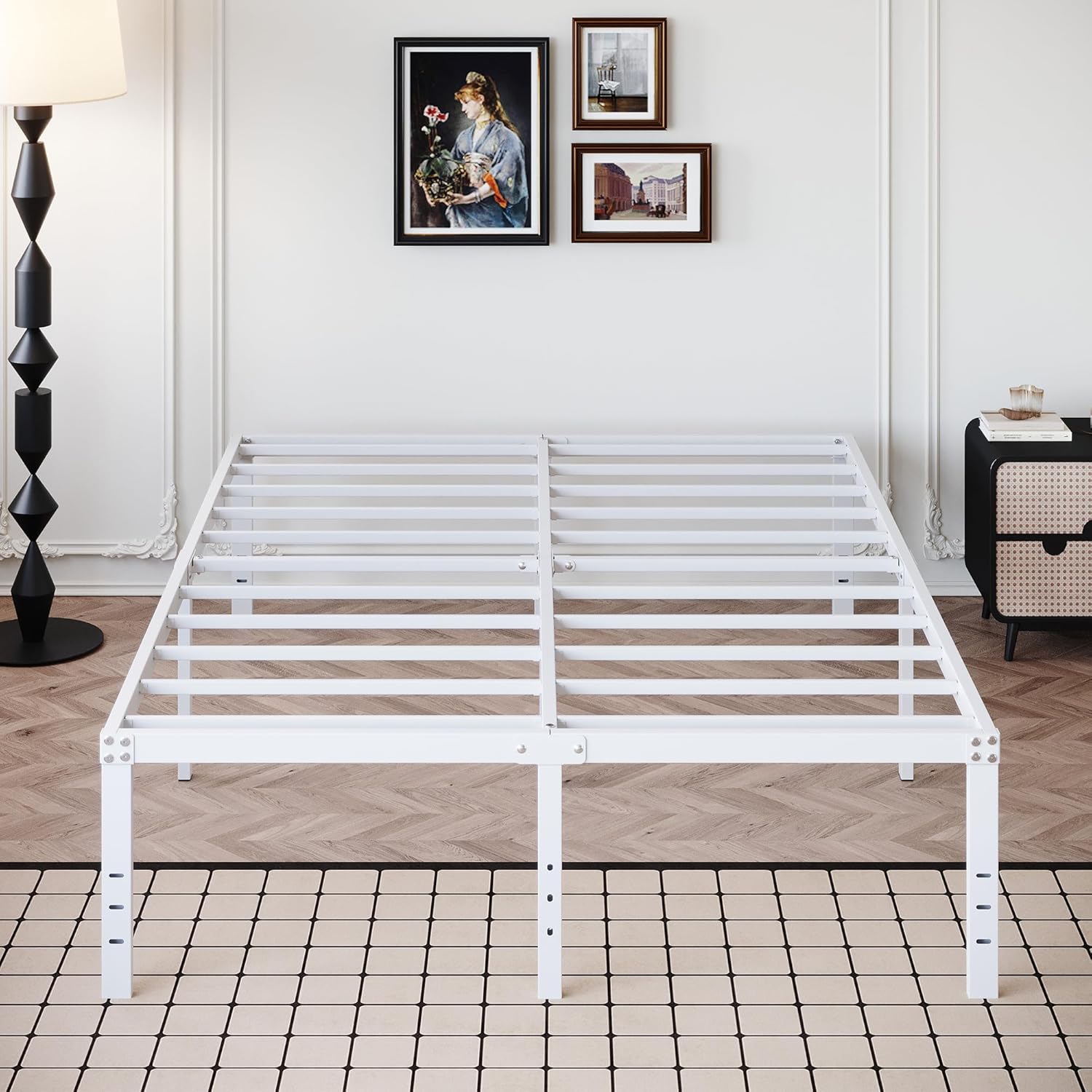Heavy Duty 18 Inch California King Bed Frame for Maximum Storage