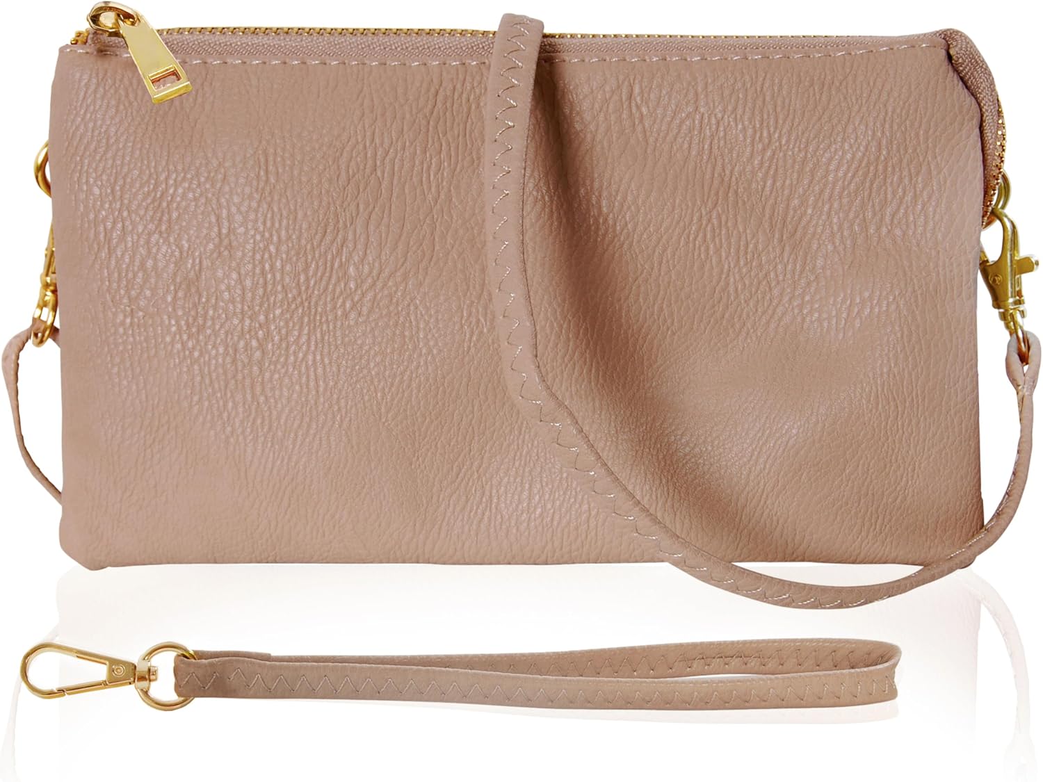 Vegan Leather Wristlet Purse for Women - Stylish Clutch Bag