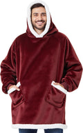 Bedsure Blanket Hoodie Oversized Sherpa - Cozy Wearable Blanket