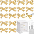 Bow Drawer Knobs Metal Bow Dresser Knobs Gold Handles - Vintage Accent