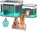 Portable Cat Playpen Foldable Pet Playpen 32x24x22 in - Separate Areas