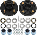 2 Sets 4 Lug Trailer Hub Kit 2000 lbs - Dual Spindle Fit