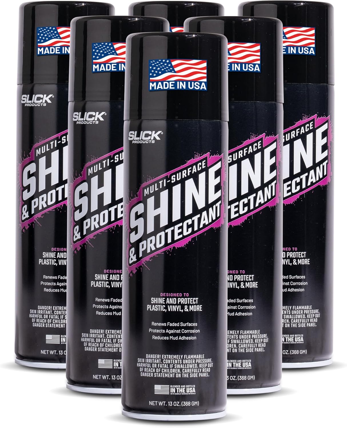Slick Products Multi-Surface Shine & Protectant Spray 6-Pack