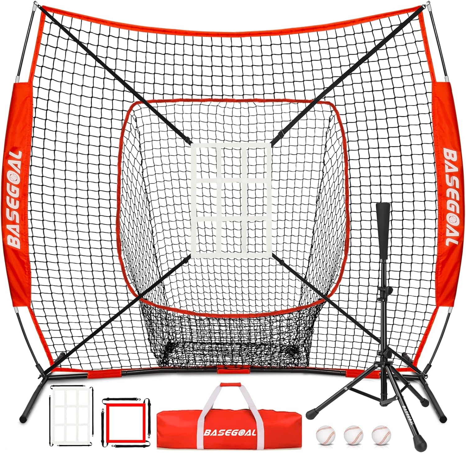 6ft 6in Baseball Softball Practice Net for Hitting and Pitching