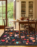 Bohemian 6x9 Washable Area Rug for Living Room and Bedroom Decor