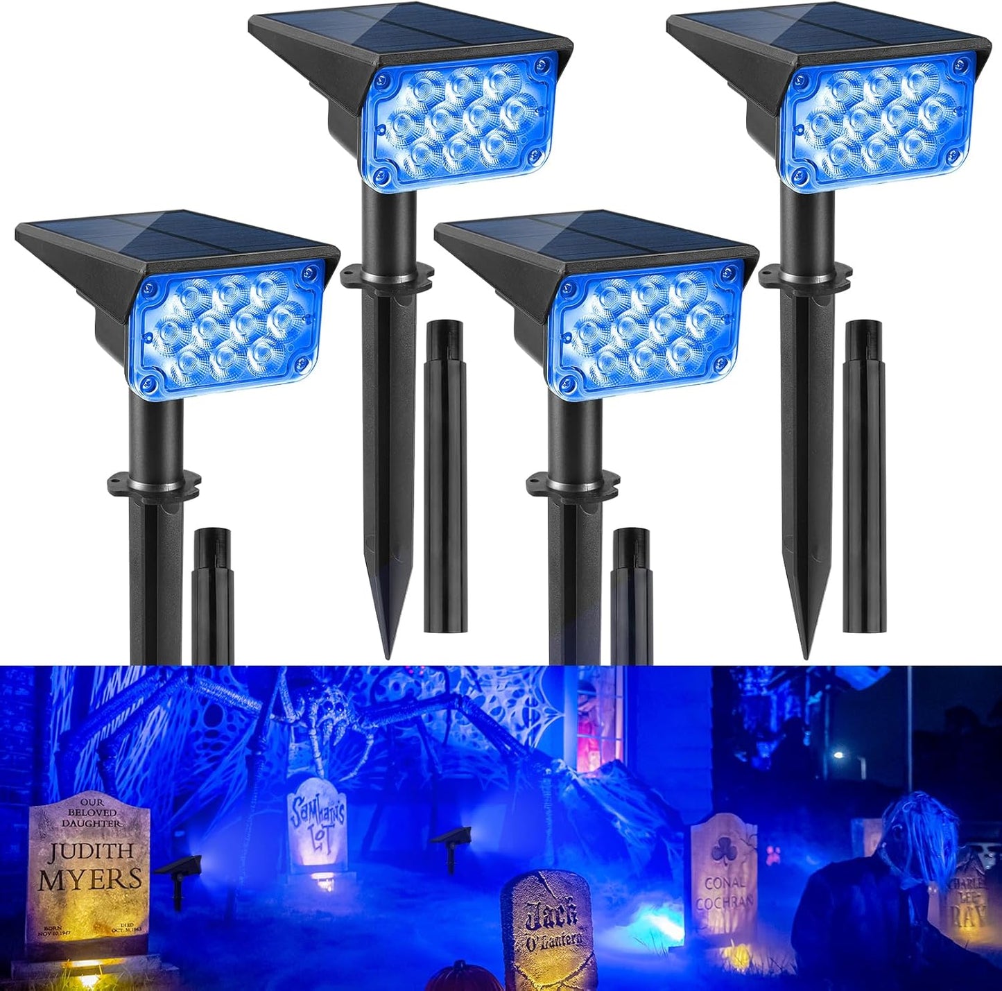 Solar Spot Lights Outdoor with 20 LEDs for Garden and Yard