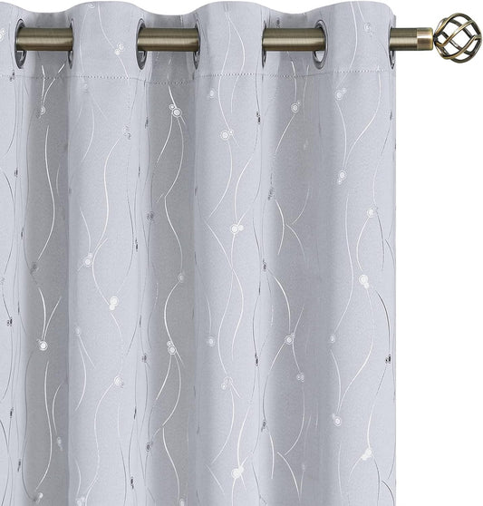 BGment White Curtains 84 Inch Length for Room Darkening Needs