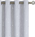 BGment White Curtains 120 in Length 2 Panels Set - Thermal Blackout