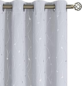 BGment White Curtains 120 Inch Length for Room Darkening