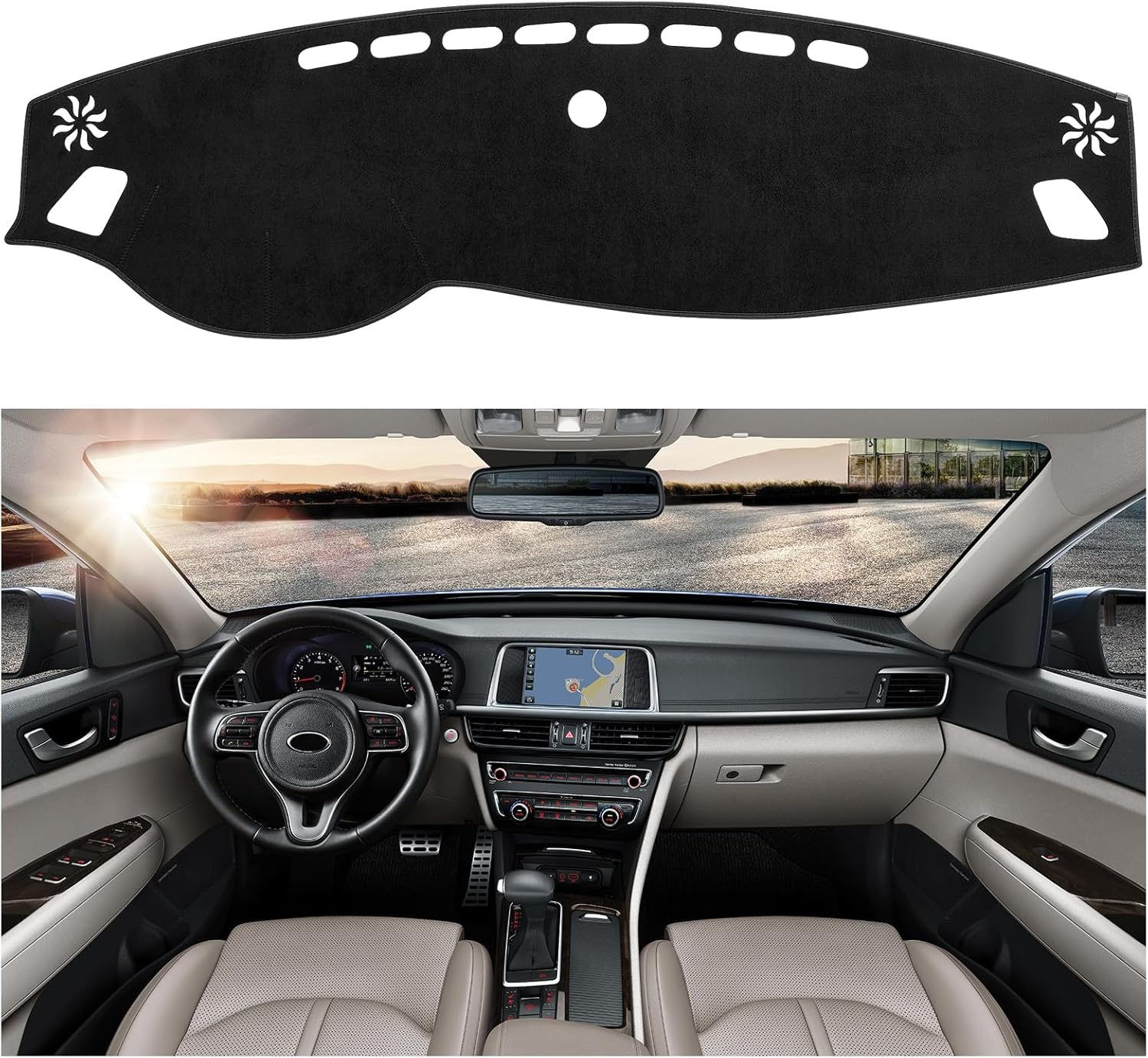 SPEEDWOW Dashboard Cover Mat for 2016-2020 Kia Optima
