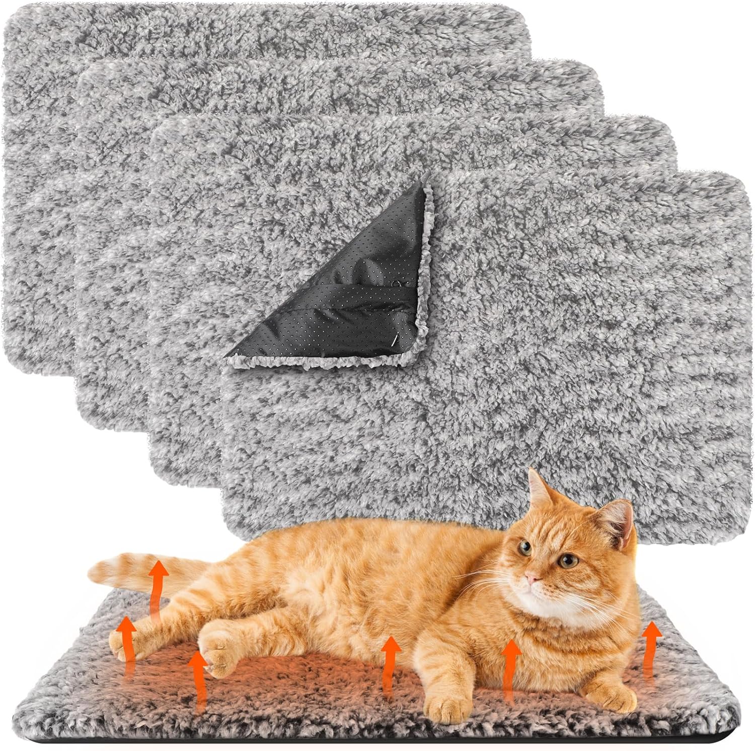 4 Pack Self Warming Cat Pads for Cozy Comfort and Warmth