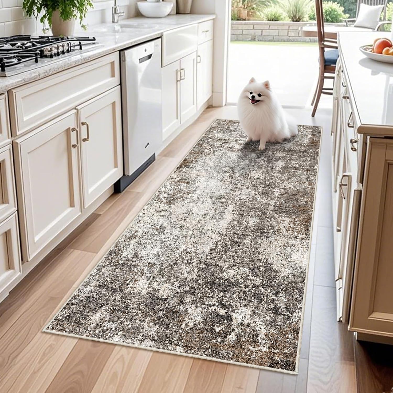 3x6 Non-Slip Washable Entryway Rug for Kitchen and Hallway
