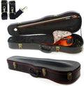 4/4 Full Size Violin Case Plush Wooden Hard Case with Hygrometer