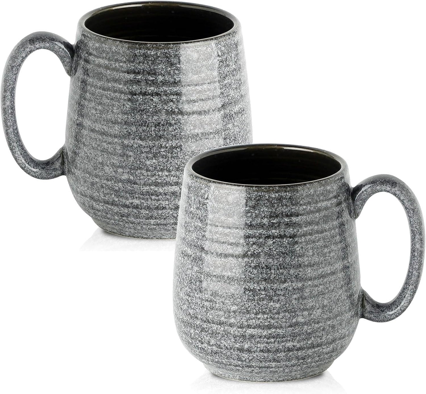 Hasense Large Coffee Cups Set of 2 for Coffee and Tea Lovers